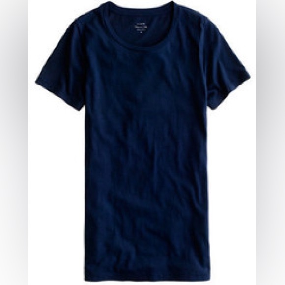 J. Crew Navy Blue Crewneck Short Sleeve Tissue Tee Large - Picture 3 of 15